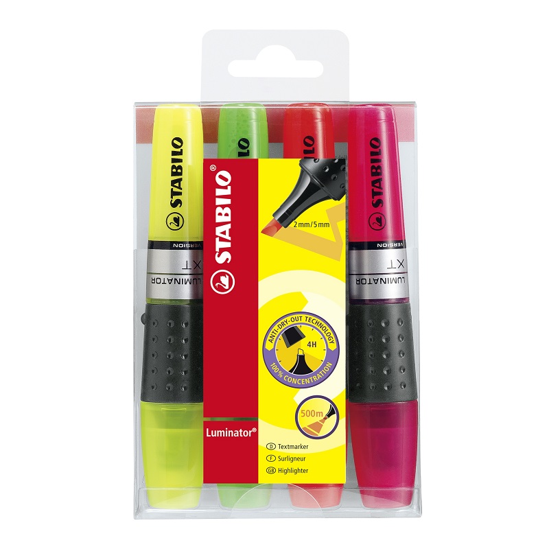 Zvýrazňovač STABILO LUMINATOR, 4ks