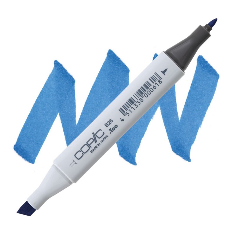 Lihová fixa COPIC Classic oboustranná Fine & Chisel, B26 Cobalt blue