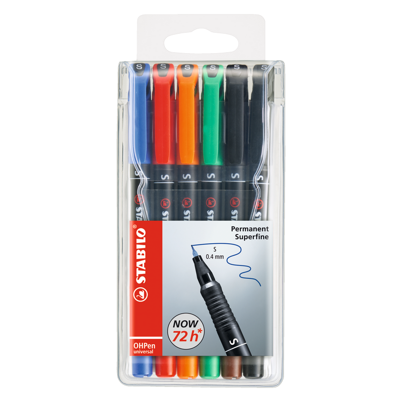 Popisovač STABILO OHPen universal 0,4mm S, 6ks