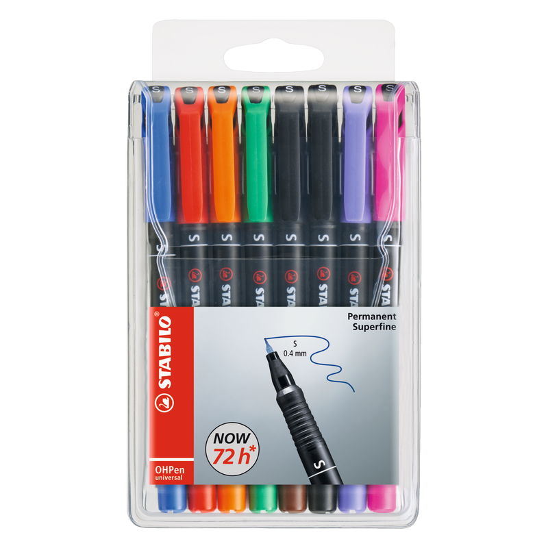 Popisovač STABILO OHPen universal 0,4mm S, 8ks