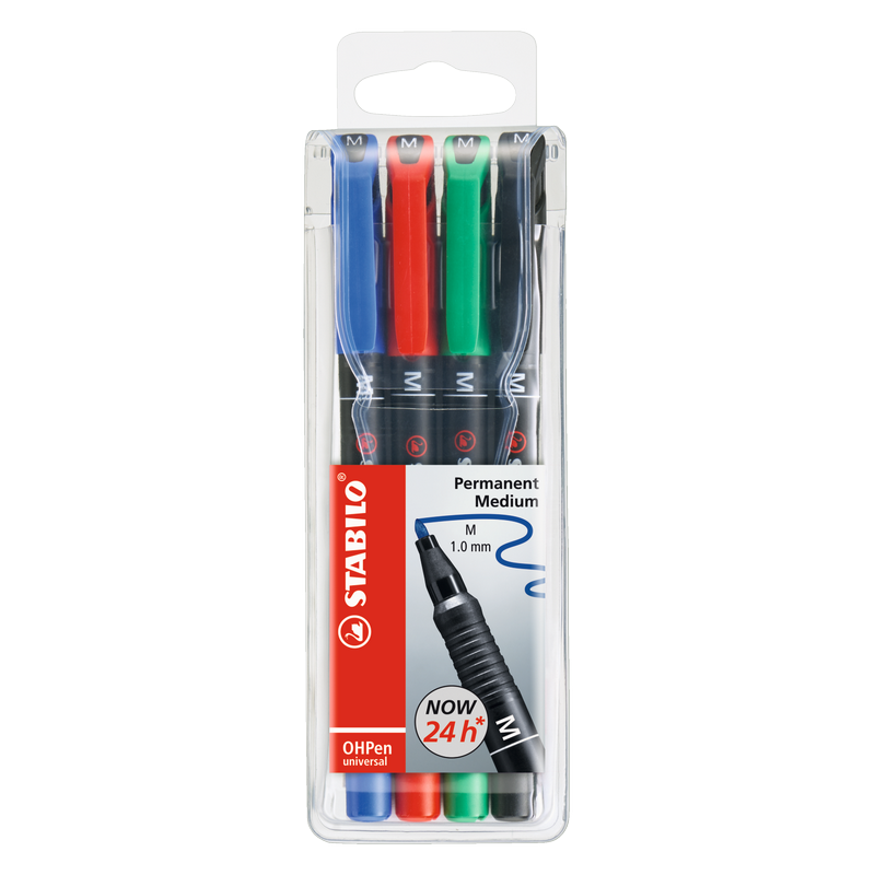 Popisovač STABILO OHPen universal 1,0mm M, 4ks