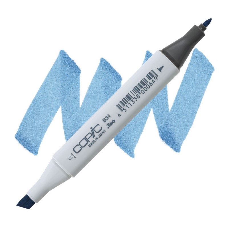 Lihová fixa COPIC Classic oboustranná Fine & Chisel, B34 Manganese blue