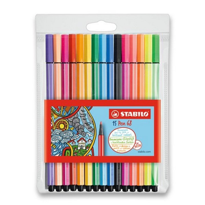 Fix STABILO Pen 68, 10ks + 5ks neon
