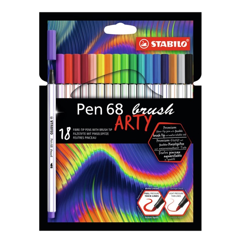 Fix STABILO Pen 68 brush, 18ks ARTY