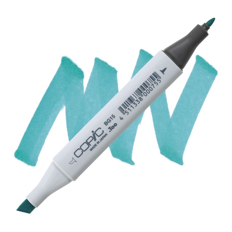 Lihová fixa COPIC Classic oboustranná Fine & Chisel, BG15 Aqua