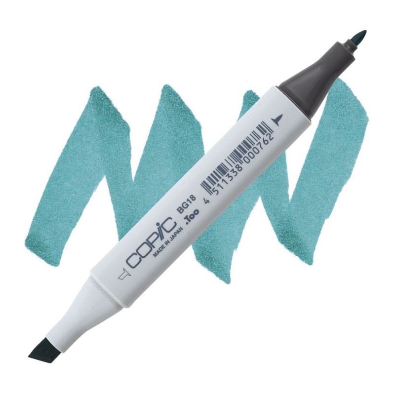 Lihová fixa COPIC Classic oboustranná Fine & Chisel, BG18 Teal blue