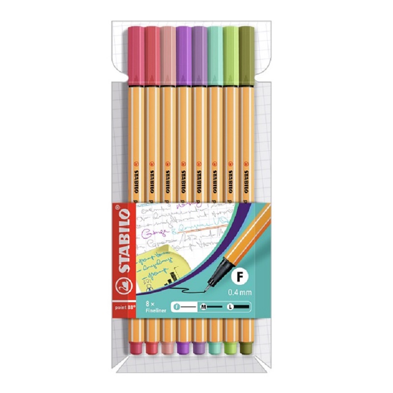 Liner STABILO point 88, 8ks moderní