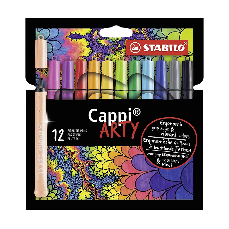 Fixy STABILO Cappi, 12ks ARTY