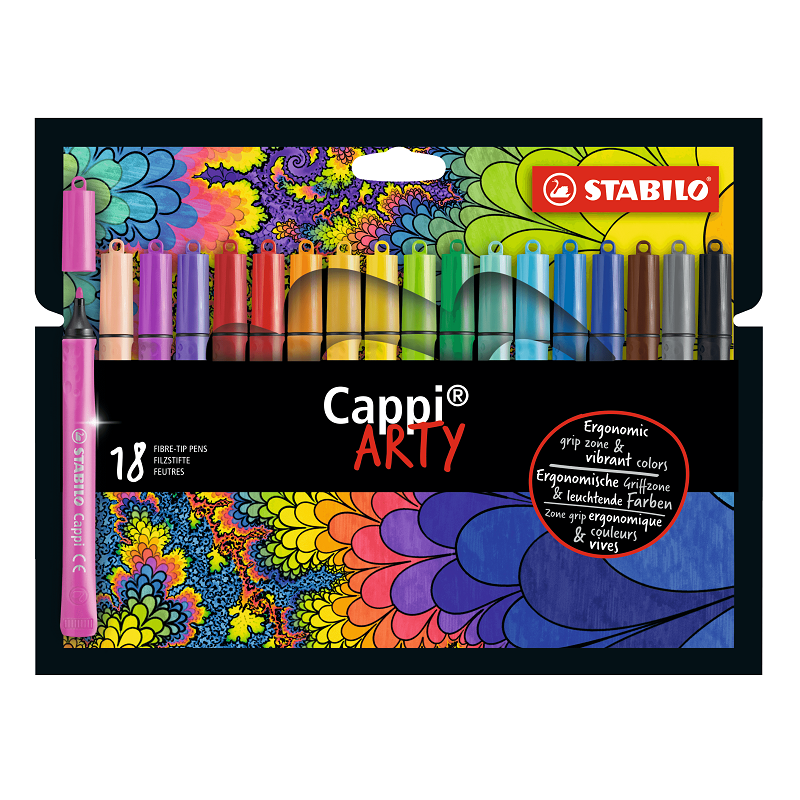 Fixy STABILO Cappi, 18ks ARTY