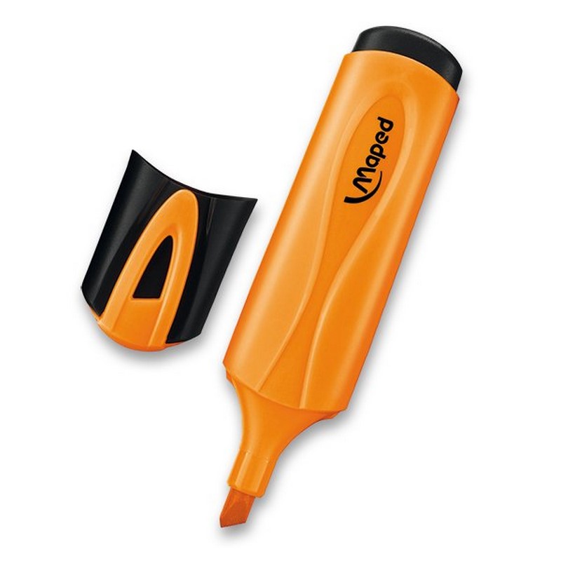 Zvýrazňovač MAPED Fluo Peps classic, oranžový