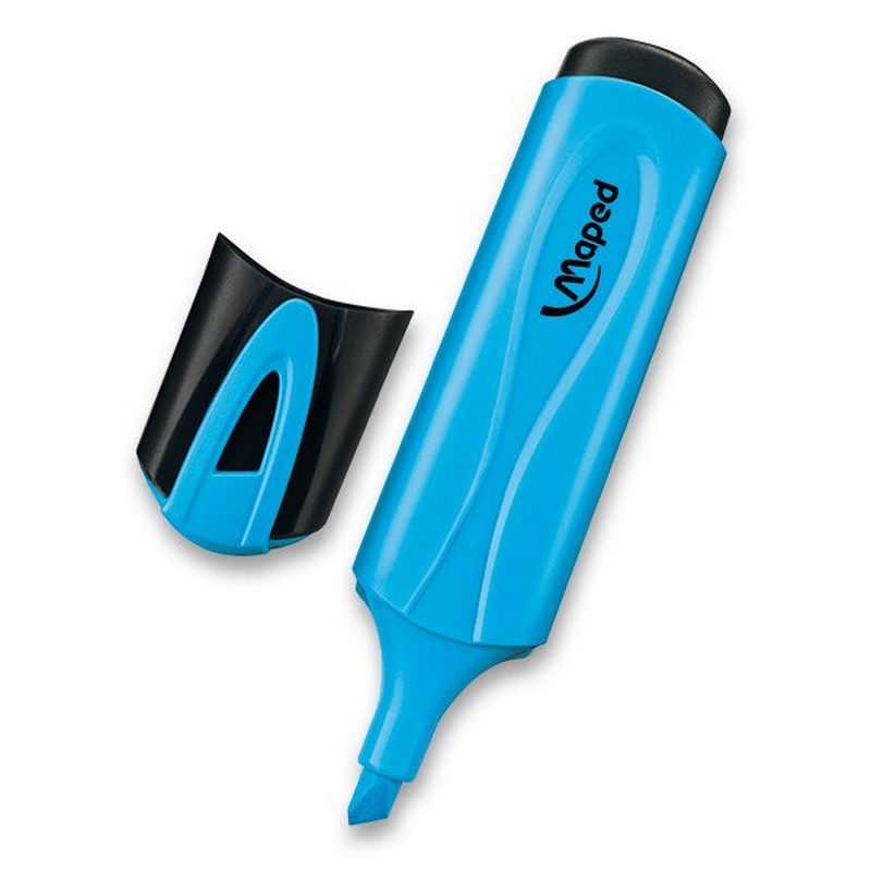 Zvýrazňovač MAPED Fluo Peps classic, modrý