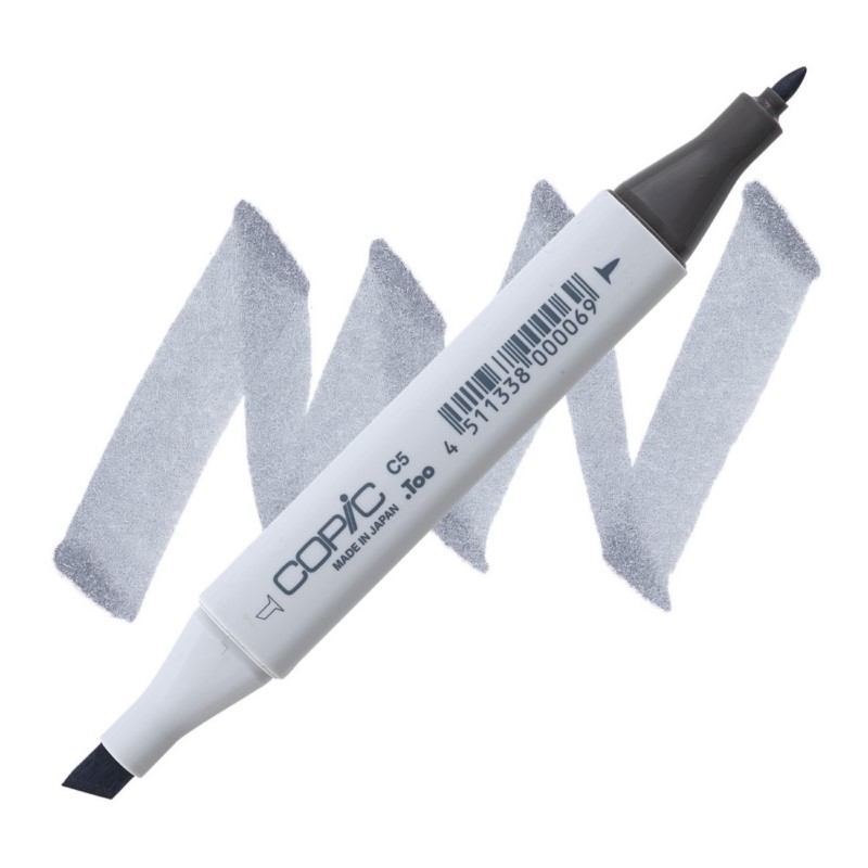 Lihová fixa COPIC Classic oboustranná Fine & Chisel, C5 Cool gray 5
