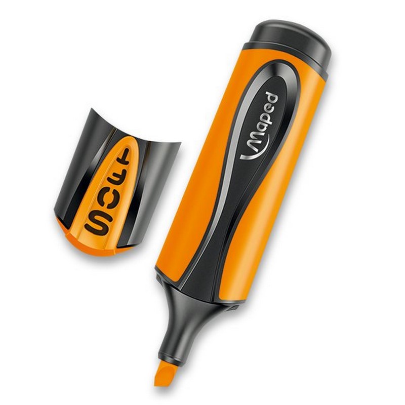 Zvýrazňovač MAPED Fluo Peps soft, oranžový