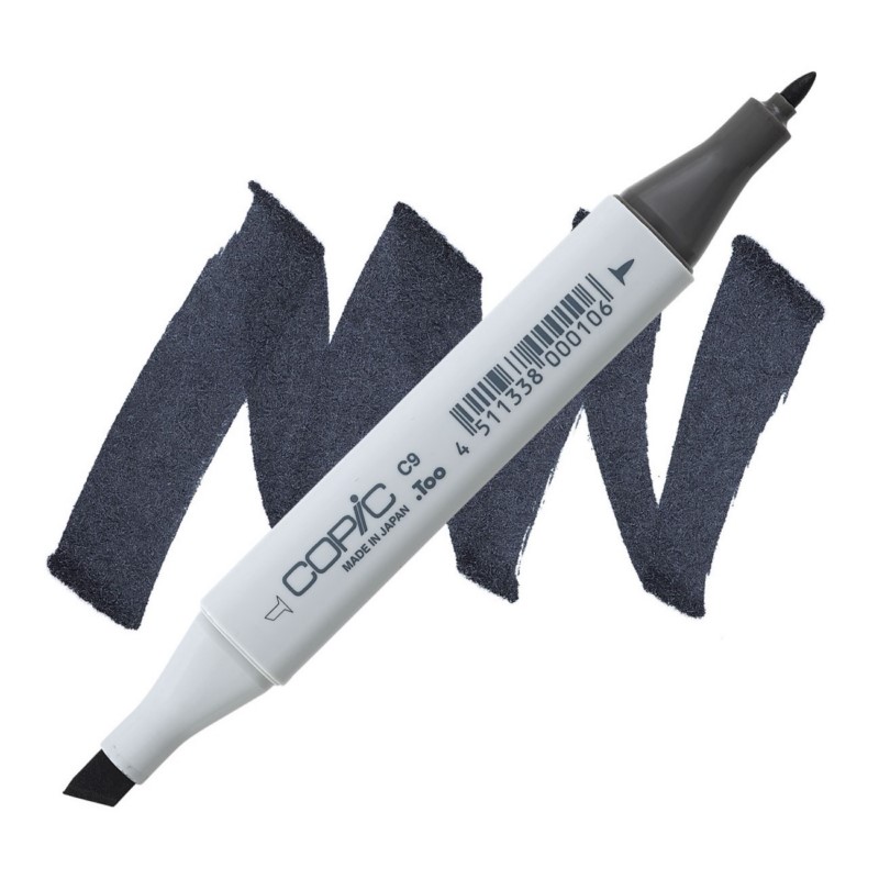 Lihová fixa COPIC Classic oboustranná Fine & Chisel, C9 Cool gray 9
