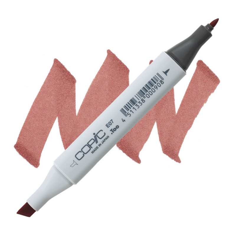 Lihová fixa COPIC Classic oboustranná Fine & Chisel, E07 Light mahogany