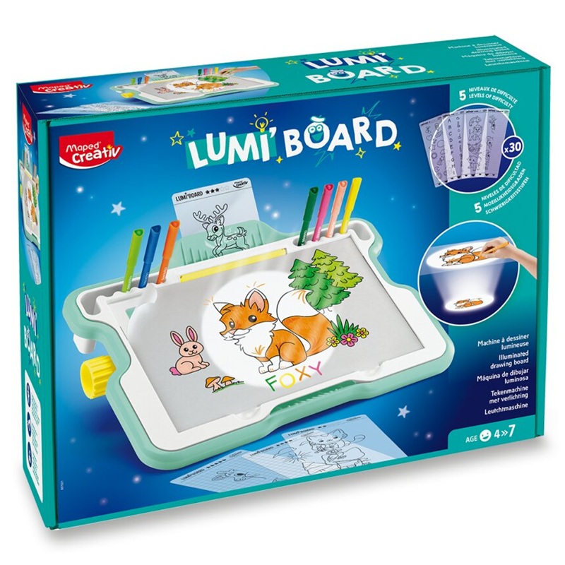 Kreativní sada MAPED CREATIV Lumi Board podsvícená tabule, 282ks