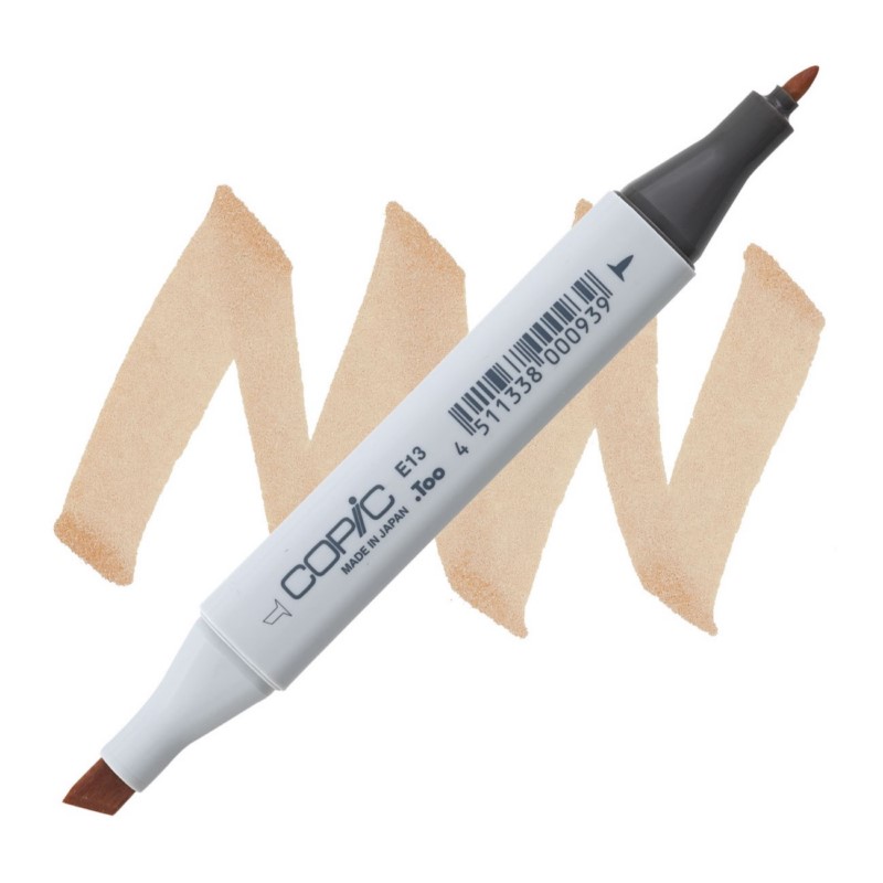 Lihová fixa COPIC Classic oboustranná Fine & Chisel, E13 Light suntan