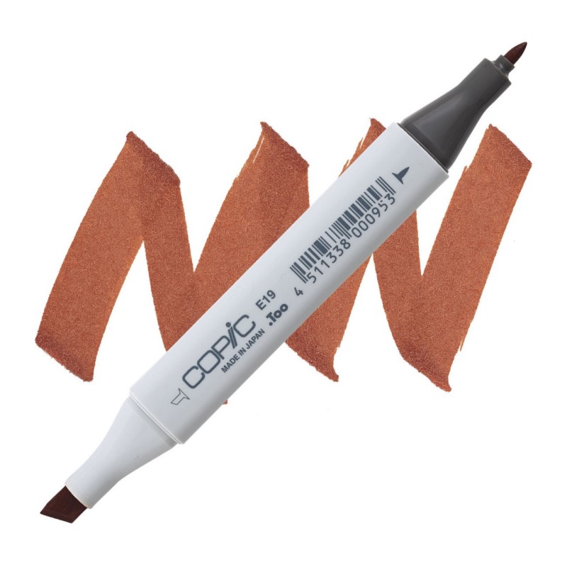 Lihová fixa COPIC Classic oboustranná Fine & Chisel, E19 Redwood