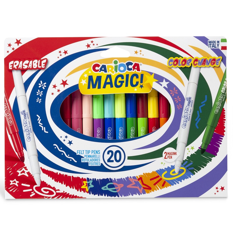 Fixy CARIOCA Magic, 20ks Erasable + Color Change