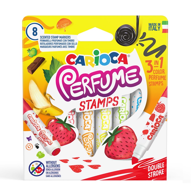 Fixy voňavé s razítkem CARIOCA Perfume Stamps, 8ks