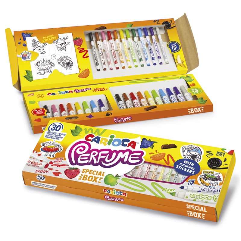 Fixy voňavé CARIOCA Perfume, 30ks + samolepky