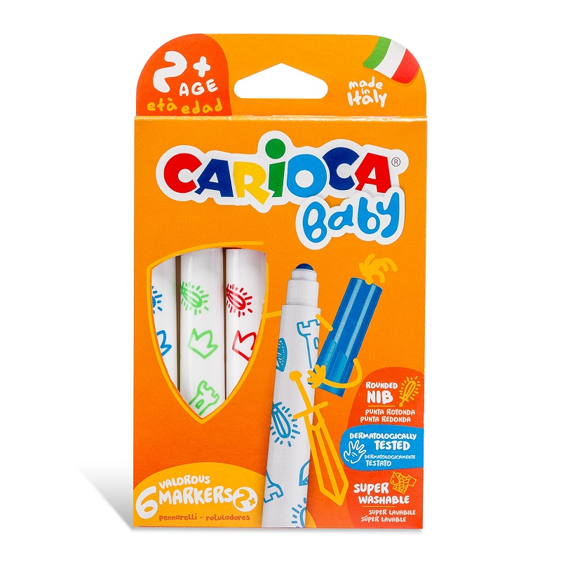 Fixy CARIOCA dětské Baby 2+, 6ks