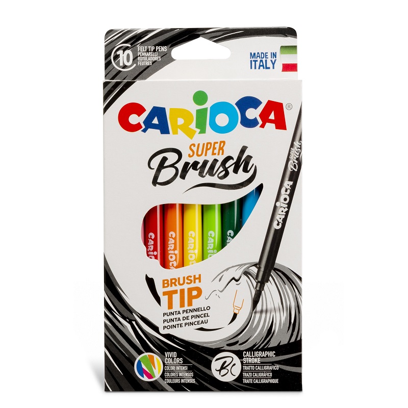 Fixy CARIOCA štětcové Super Brush, 10ks