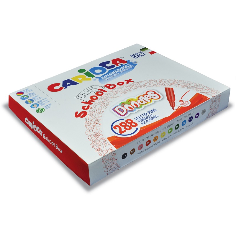 Fixy CARIOCA Doodles, 288ks školní box