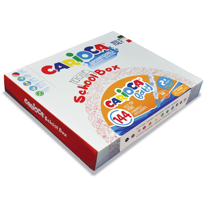Fixy CARIOCA dětské Baby 2+, 144ks školní box