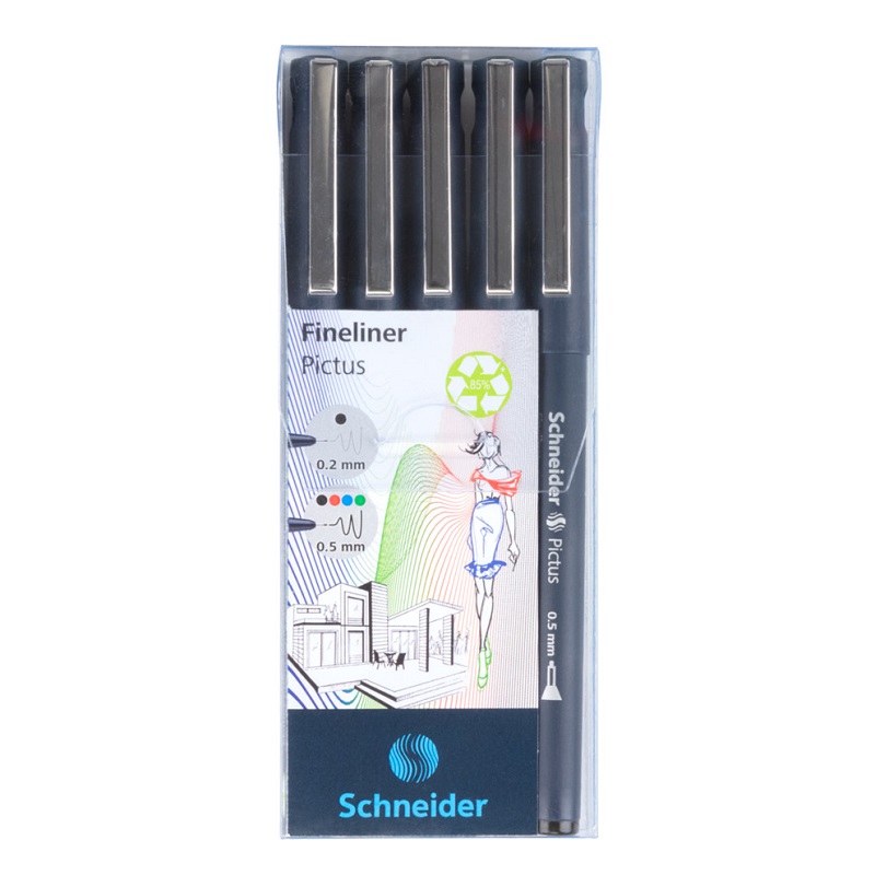Liner SCHNEIDER Pictus, 5ks barevné