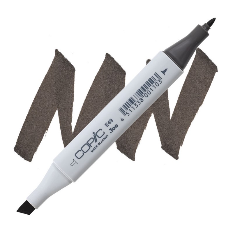 Lihová fixa COPIC Classic oboustranná Fine & Chisel, E49 Dark bark