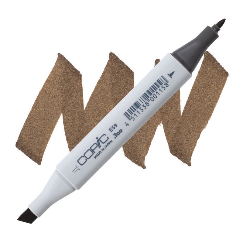 Lihová fixa COPIC Classic oboustranná Fine & Chisel, E59 Walnut