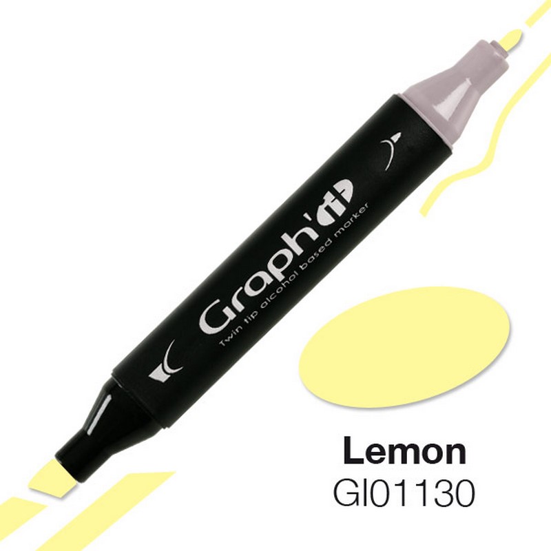 Lihová fixa GRAPH'IT oboustranná Fine & Chisel, Lemon