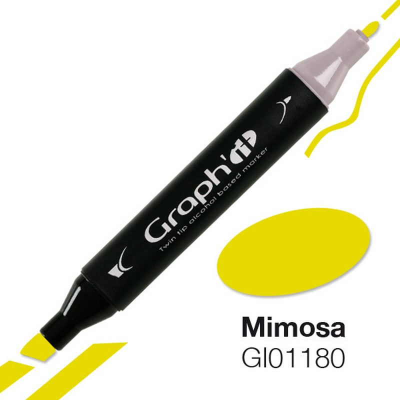 Lihová fixa GRAPH'IT oboustranná Fine & Chisel, Mimosa