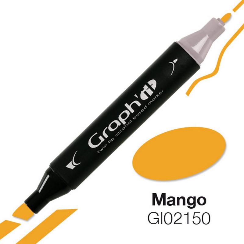 Lihová fixa GRAPH'IT oboustranná Fine & Chisel, Mango