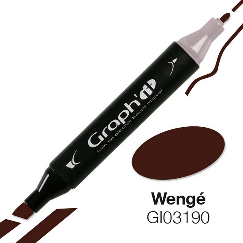 Lihová fixa GRAPH'IT oboustranná Fine & Chisel, Wengé