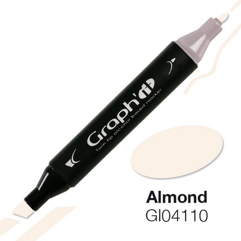 Lihová fixa GRAPH'IT oboustranná Fine & Chisel, Almond