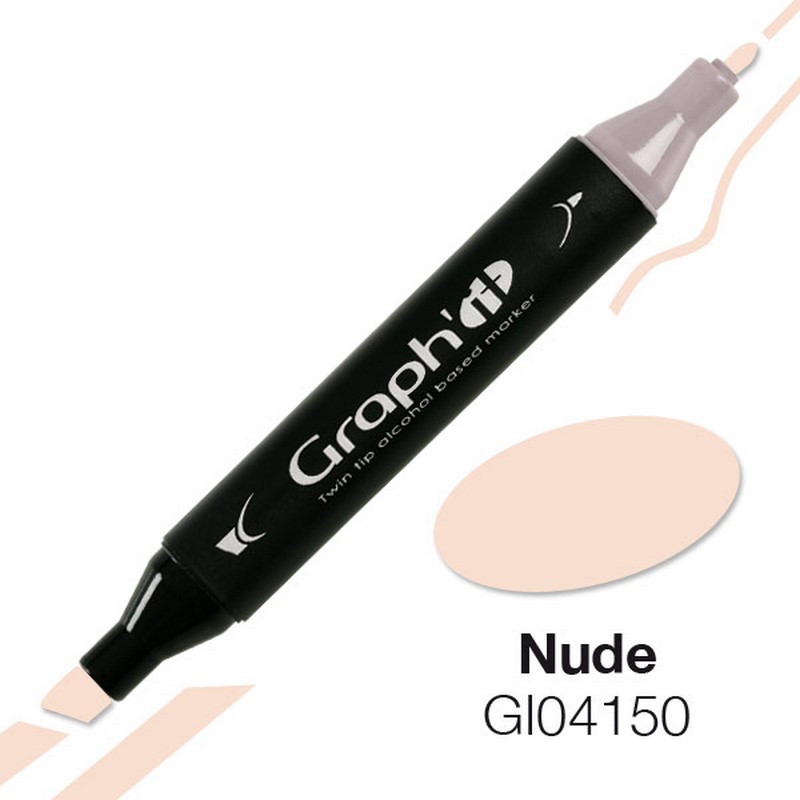 Lihová fixa GRAPH'IT oboustranná Fine & Chisel, Nude