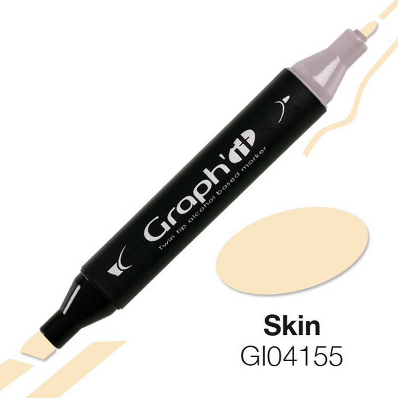 Lihová fixa GRAPH'IT oboustranná Fine & Chisel, Skin
