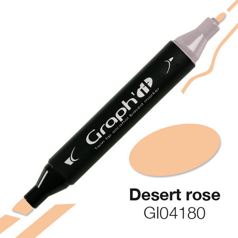 Lihová fixa GRAPH'IT oboustranná Fine & Chisel, Desert Rose