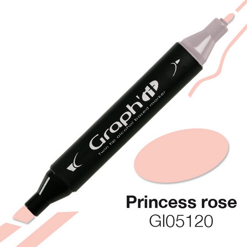 Lihová fixa GRAPH'IT oboustranná Fine & Chisel, Princess Rose