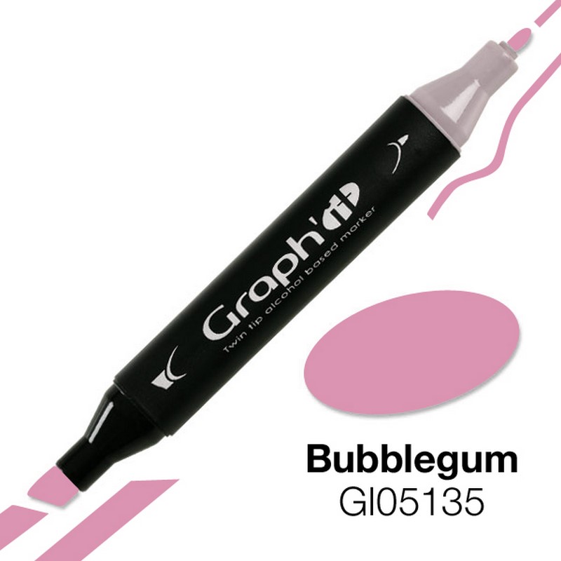 Lihová fixa GRAPH'IT oboustranná Fine & Chisel, Bubblegum