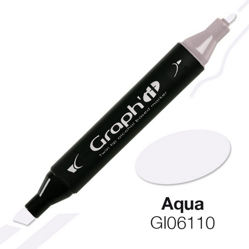 Lihová fixa GRAPH'IT oboustranná Fine & Chisel, Aqua