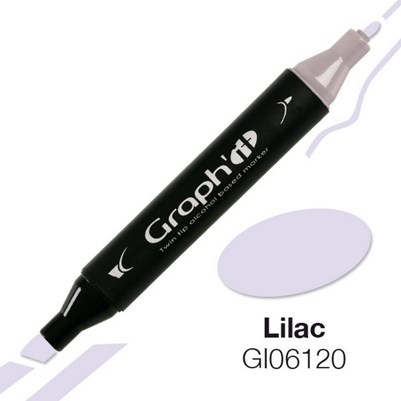 Lihová fixa GRAPH'IT oboustranná Fine & Chisel, Lilac