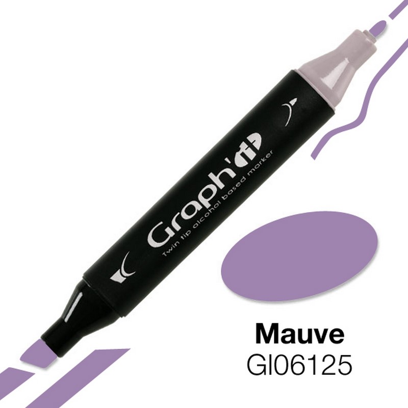 Lihová fixa GRAPH'IT oboustranná Fine & Chisel, Mauve