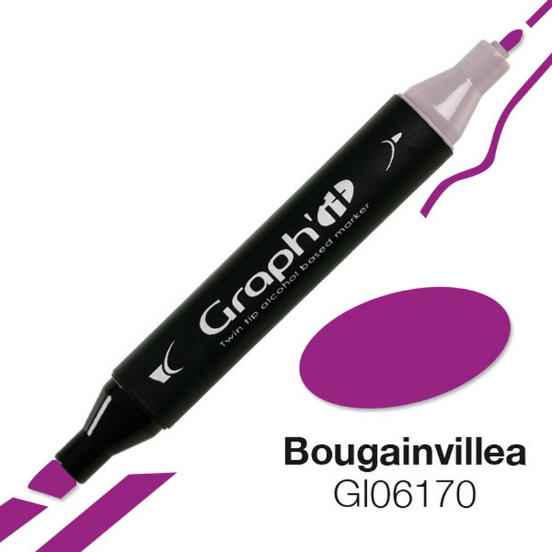 Lihová fixa GRAPH'IT oboustranná Fine & Chisel, Bougainvillea