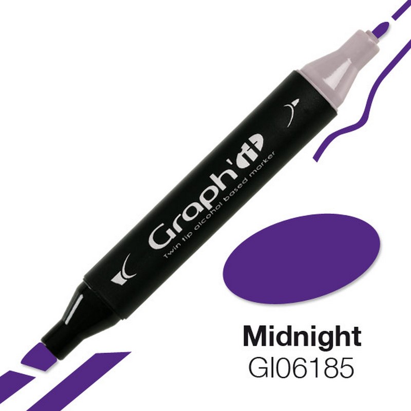 Lihová fixa GRAPH'IT oboustranná Fine & Chisel, Midnight