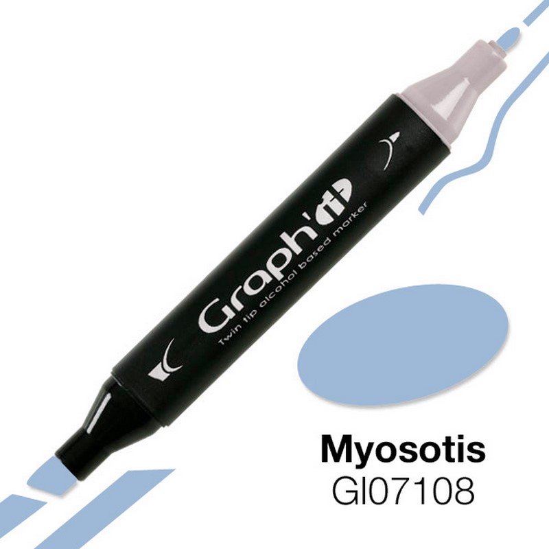 Lihová fixa GRAPH'IT oboustranná Fine & Chisel, Myosotis