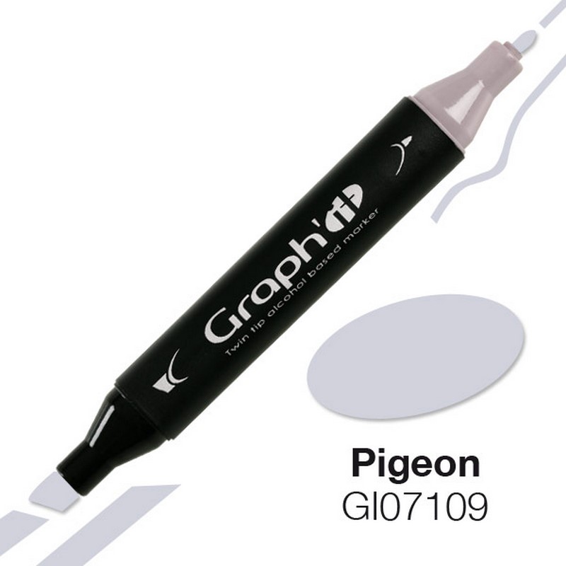 Lihová fixa GRAPH'IT oboustranná Fine & Chisel, Pigeon