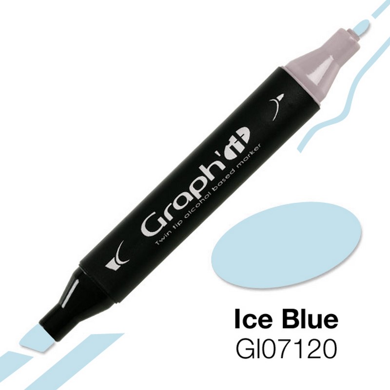 Lihová fixa GRAPH'IT oboustranná Fine & Chisel, Ice Blue
